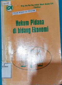 Image of HUKUM PIDANA DIBIDANG EKONOMI