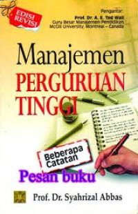 Image of MANAJEMEN PERGURUAN TINGGI