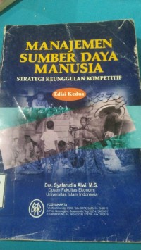 Image of MANAJEMEN SUMBER DAYA MANUSIA STRATEGI KEUNGGULAN KOMPETITIF