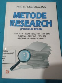 Image of METODE RESEARCH PENELITIAN ILMIAH