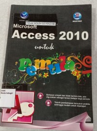 Image of MICROSOFT ACCESS 2010 UNTUK PEMULA