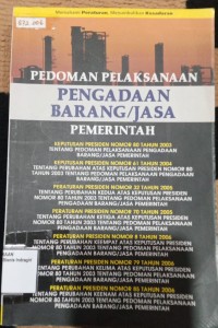 Image of PEDOMAN PELAKSANAAN PENGADAAN BARANG/JASA