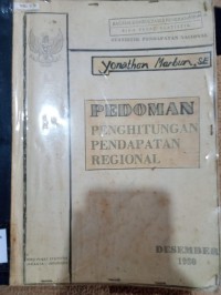 Image of PEDOMAN PENGHITUNGAN PENDAPATAN REGIONAL