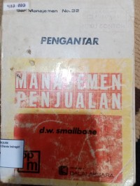Image of PENGANTAR MANAJEMEN PENJUALAN