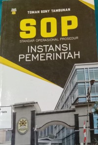 Image of SOP STANDAR OPERASIONAL PROSEDUR INSTANSI PEMERINTAH